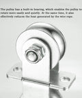 48mm Wheel Cable Pulley Wall Mount With Two Ball Bearings In Bearing Steel for sliding gate heavy duty application.