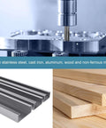 Pro Grade One Quarter Inch HSS Chucking Reamer For Lathe With Six Flutes, Straight Shank, H7 Tolerance in use on metal and wood