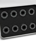 Metallics Series Bearings Pack Of 8 With Stackz Graphflo Cream Made In The USA Pro Grade High Precision Chrome Steel Inner Outer Rings