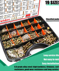 Metric Hex Bolts And Nuts Assortment Kit Grade 8.8 Zinc Plated M4 M5 M6 M8 Fasteners With Flat Washers in storage case