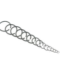 Assorted sizes of Metric Round Wire C Clips External Retaining Rings from 5mm to 28mm in black oxide carbon spring steel.