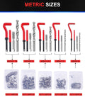 Metric sizes from Must Have Ultimate Auto Thread Repair Kit With 320 Piece Set For SAE And Metric Sizes From One Quarter Inch To M12