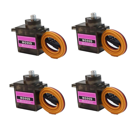 4 Pack MG90D 9g Digital Micro Servo Gear 360° Mini ✓
