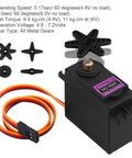 [2-Pack] MG996R 55g Metal Gear Torque Digital Servo Motor with accessories displayed