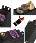 [4-Pack] MG996R 55g Metal Gear Torque Digital Servo Motor for Futaba JR RC Helicopter Car Boat Robot in detailed view