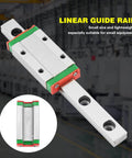 Mgn9H 100mm Miniature Linear Slide Block 9mm Width Pro Grade with retainer in an industrial background