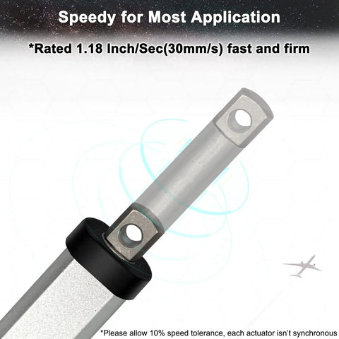 1.2 Inch Stroke Micro Electric Linear Actuator 12V 32N aluminum with mounting bracket, rated speed 1.18 inch/sec, waterproof IP65.