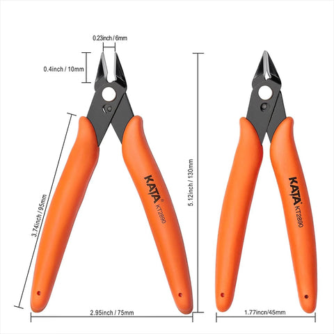 Micro Wire Cutter Pliers Precision Flush Cutter For Jewelry Making 5 Inch Zip Tie Nippers Mini Wire Cutting Snips with orange handles
