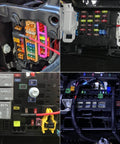 All In One Micro2 Fuse Tap Kit For 12V 24V Vehicles with wire harness and blade holder installed in vehicle fuse boxes