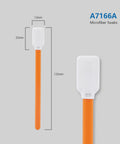 Lint Free Lab Swabs 4.8 Inch With Double Layer Knitted Microfiber Heads 12 Mm Wide For Cleanroom Use 100 Pack AAwipes, dimensions shown