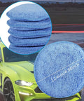Microfiber Wax Applicator Pads For Car Detailing 5 Inch Foam Buffing Pads With Built In Sponge High Absorbency 6 Pack