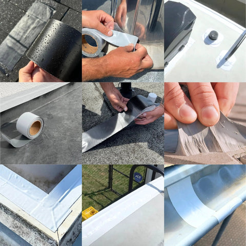 Ultra Strong MicroSealant Roof Tape For Quick DIY RV And Roof Repairs, Leakproof, Waterproof And UV Resistant, 2 Inch by 25 Feet