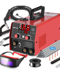 3 In 1 Welding Powerhouse For Home Pros And DIYers, 160 Amp Flux Core, Lift TIG And Stick Welder In One Portable 110V Inverter Gasless MIG Capability With Auto Darkening Glasses XR MARKET