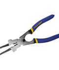 MIG Pliers Pro Grade 8 Inch With Spatter Removal Nose And Induction Hardened Cutting Edge, multi jaw design, blue handles, IRWIN VISEGRIP