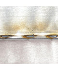 Close-up of sheet metal welds created using MIG Welding Torch Spot Weld Adapter Kit duplicating full penetration OE welds