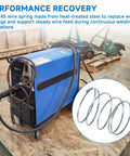 Compression Spring Wire Tensioner For Millermatic MIG Welders And S32 Wire Feeders Replacement Part shown in welding setup.