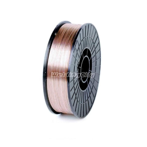Mild Steel MIG Welding Wire ER70S-6 10 Lb Copper Coated Spool 0.030 Inch (0.8 mm) for GMAW Shielding Gas, 8 Inch Spool