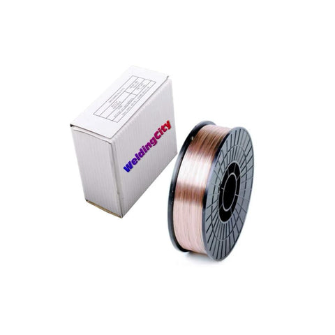 Mild Steel MIG Welding Wire ER70S-6 10 Lb Copper Coated Spool 0.030 Inch (0.8 mm) For GMAW Shielding Gas CO2 Or Argon Mixed Gas AWS A5.18 Compliant