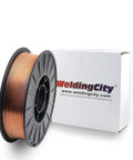 Mild Steel MIG Welding Wire ER70S-6 10 Lb Copper Coated Spool 0.030 Inch (0.8 mm) For GMAW Shielding Gas CO2 Or Argon Mixed Gas AWS A5.18 Compliant 8 Inch Spool with box