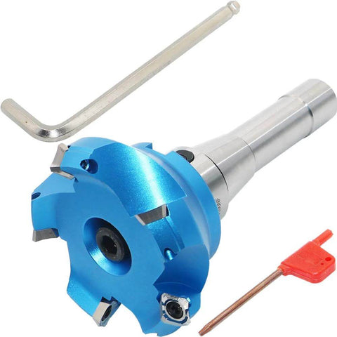Pro Grade 3.15 Inch Face Milling Cutter Set Aluminum KM12 80mm CNC End Milling Cutter Holder with R8 FMB22 Shank Arbor and tools