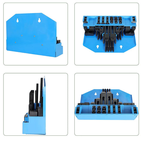 Ultimate 58Pcs Machine Fixture Clamping Kit For Milling Machines With Half Inch T Slot Table And Three Eighths Thread Studs displayed