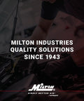 Milton automotive air tools banner featuring Milton logo and Simply Better Air slogan
