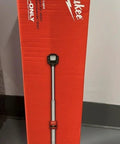 Refurbished Milwaukee M12 Rocket Dual Power Tower Light For The Job Site box showcasing bright LED illumination and portable tall stand.