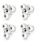 Mini Self Adhesive Caster Wheels Set Of 4 with steel ball swivel casters for furniture and small appliances, 80 lbs load capacity