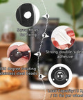 8 Pack Mini Adhesive Caster Wheels 3/4 Inch Self Adhesive Swivel Casters With 360 Degree Rotation Durable ABS Construction