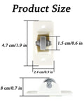 Product dimensions of 8 Pcs Mini Self Adhesive Wheels For Storage Bins And Boxes, showing size and design for furniture mobility.