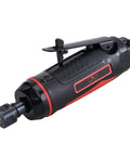 1/4 Inch Mini Air Straight Die Grinder AP17314 with rear exhaust, lightweight design, shown with 1/4 inch collet and safety-lock throttle.