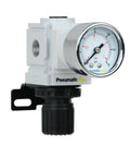 Compact Miniature Air Pressure Regulator With Gauge And Bracket One Quarter Inch NPT For Regulating 3 To 30 PSI Inlet 250 PSI