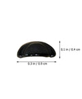 Single miniature alloy knob for dollhouse cabinet, 0.3 in wide, shown with size dimensions, thirty pcs miniature alloy knobs for dollhouse cabinets and drawers one twelfth scale tiny drawer pulls for mini furniture and crafts realistic hardware with smooth edges and no burrs.