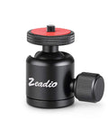 Mini Ball Head With 1/4 Inch And 3/8 Inch Screw Mount For Cameras DSLRs Monopods Sliders And Tripods, compact metal design
