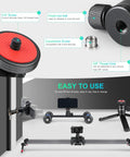 Mini Ball Head With 1/4 Inch And 3/8 Inch Screw Mount For Cameras DSLRs Monopods Sliders And Tripods, detailed view