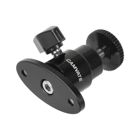 Mini Ball Head With Ceiling Mount For CCTV And Video Wall Monitors Mount 1/4-20 Screw 360 Degree Rotation And 90 Degree Tilt CNC