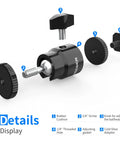 Exploded view of Mini Ball Head With Cold Shoe And One Quarter Inch Screw Pack Of Two for cameras and accessories showing parts and labels.