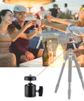 Friends celebrating with drinks, highlighting Two Pack Quarter Inch Swivel Mini Ball Head Tripod Mount For Cameras And Accessories.