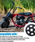 65 Teeth 35 Chain Rear Sprocket For Coleman Mini Bikes And Go Karts To Beef Up Performance displayed with mini bike