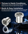 2 Pack Five Eighths Inch To Twelve Millimeter Adapter Sleeve Bearing Reducer Bushing For Mini Bike Axle In Galvanized Iron