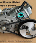 Mini bike engine with clutch and belt 100cc 4 stroke system for Bike Engine Clutch Bell Drum Brushing Sleeve Kit installation.