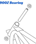 Diagram of Beefed Up Mini Bike Steering Bearings Kit Replacement For Coleman CT200U BT200X CT200U-EX RT200 CT100U CC100X RT100.