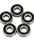 Five 6201RS sealed bearings for Mini Bike Wheel Bearing Front And Rear Kit Grehua Easy Bolt On Compatible With Coleman CT100U CC100X