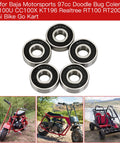 Mini Bike Wheel Bearing Front And Rear Kit Grehua Easy Bolt On Compatible With Coleman CT100U CC100X shown with five 6201RS bearings