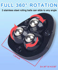 8 Pack Mini Caster Wheels For Small Kitchen Appliances Self Adhesive 360 Degree Swivel Rolling Casters Durable ABS And Steel Core