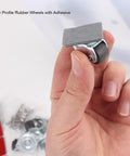 0.5 Inch Mini Caster Wheels Set Of 8 Low Profile Swivel Plate Casters With No Noise Rubber Wheels For Furniture Cabinets Small Appliances Storage Boxes Bins Easy Installation With Adhesive Strips Or Screws