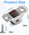 Detailed view of Sixteen Half Inch Mini Low Profile Casters With One Way Micro Wheels Self Adhesive Rubber Rollers for furniture.