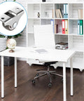 Office scene with Four 1 Inch Mini Caster Wheels With Silent Ball Bearings Fixed Casters Stainless Steel Top TPE Rubber Low Profile furniture