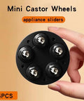 Self Adhesive Mini Caster Wheels 360 Degree Swivel Mute Universal Wheel Rollers For Kitchen Appliances Appliance Sliders