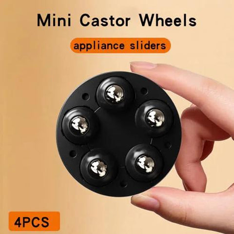 Self Adhesive Mini Caster Wheels 360 Degree Swivel Mute Universal Wheel Rollers For Kitchen Appliances Appliance Sliders